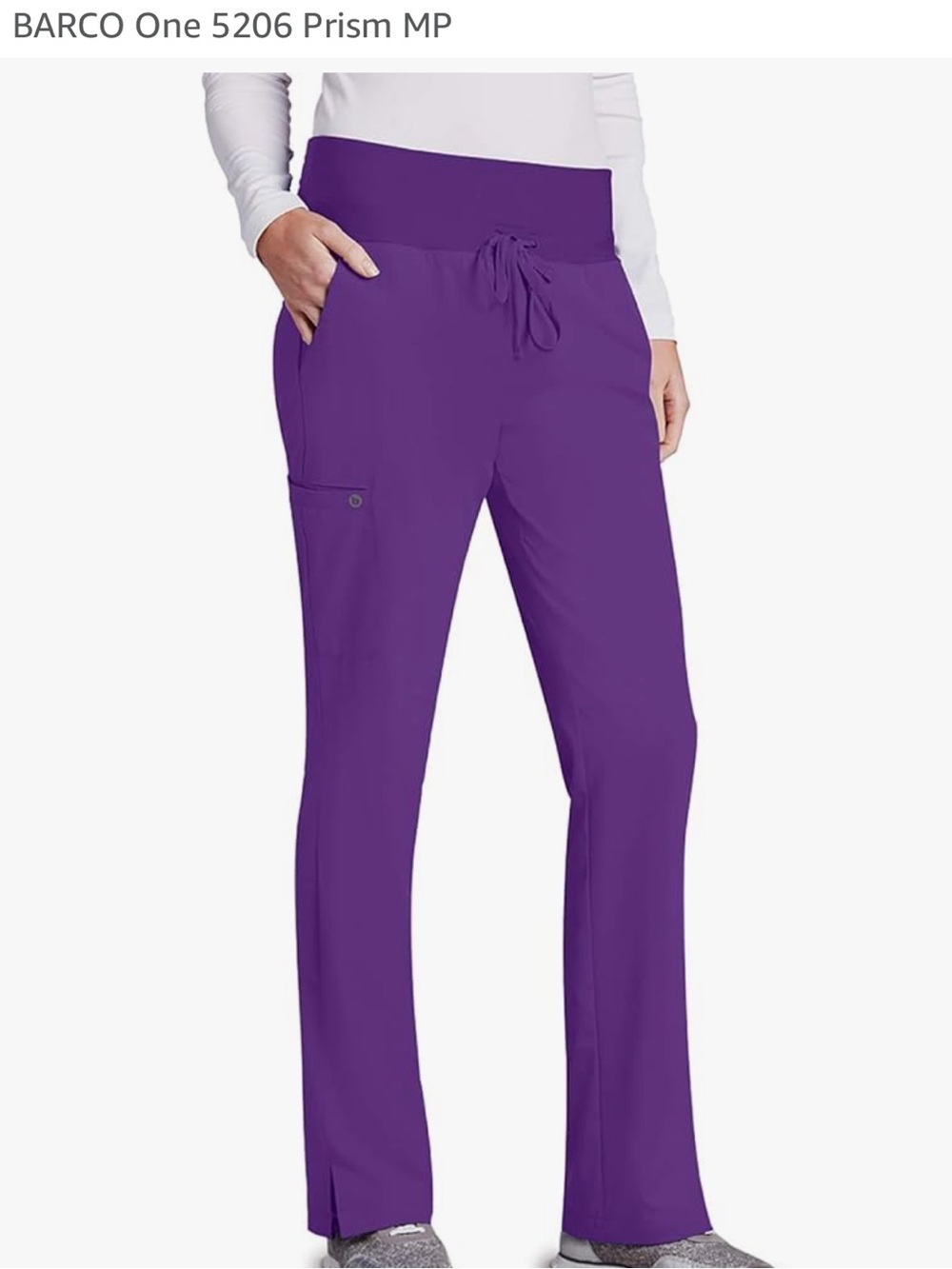 BARCO One Purple Boot Cut Scrub Pants with Drawstring Waist- color prism